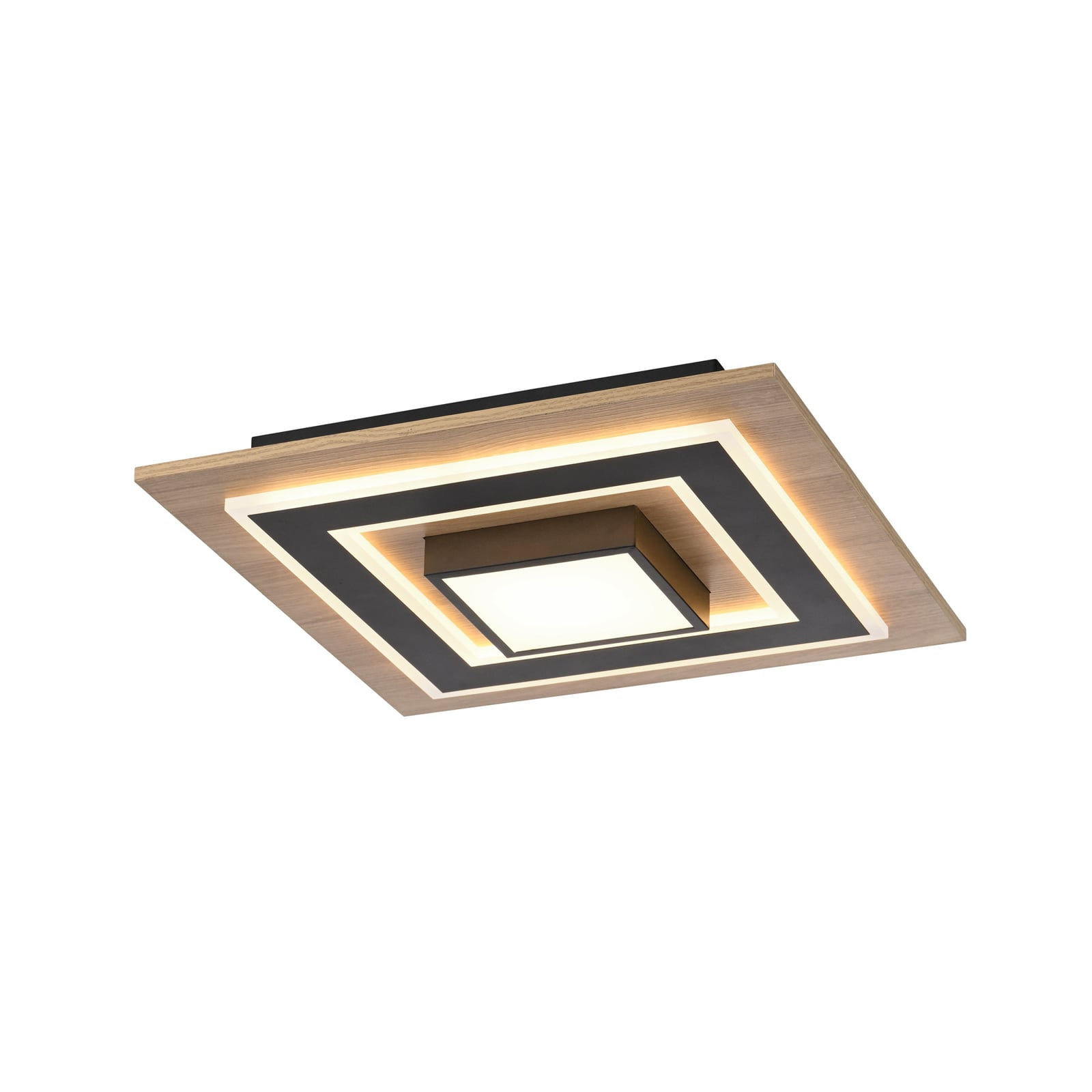 LED taklampe Tola detalj av treskjønnhet og svart metall