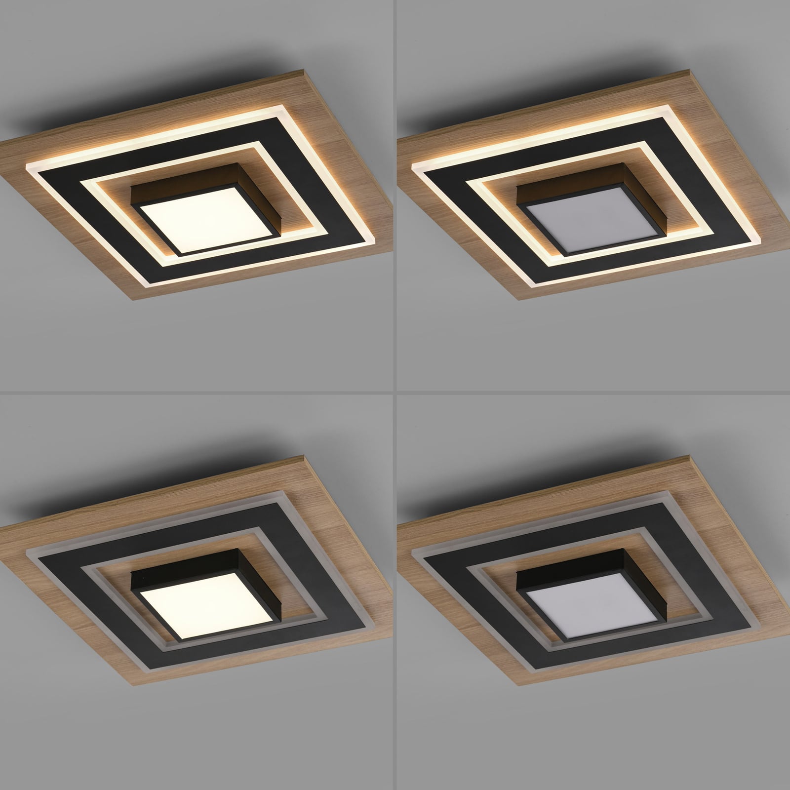 LED taklampe Tola lysstyrke demonstrasjon