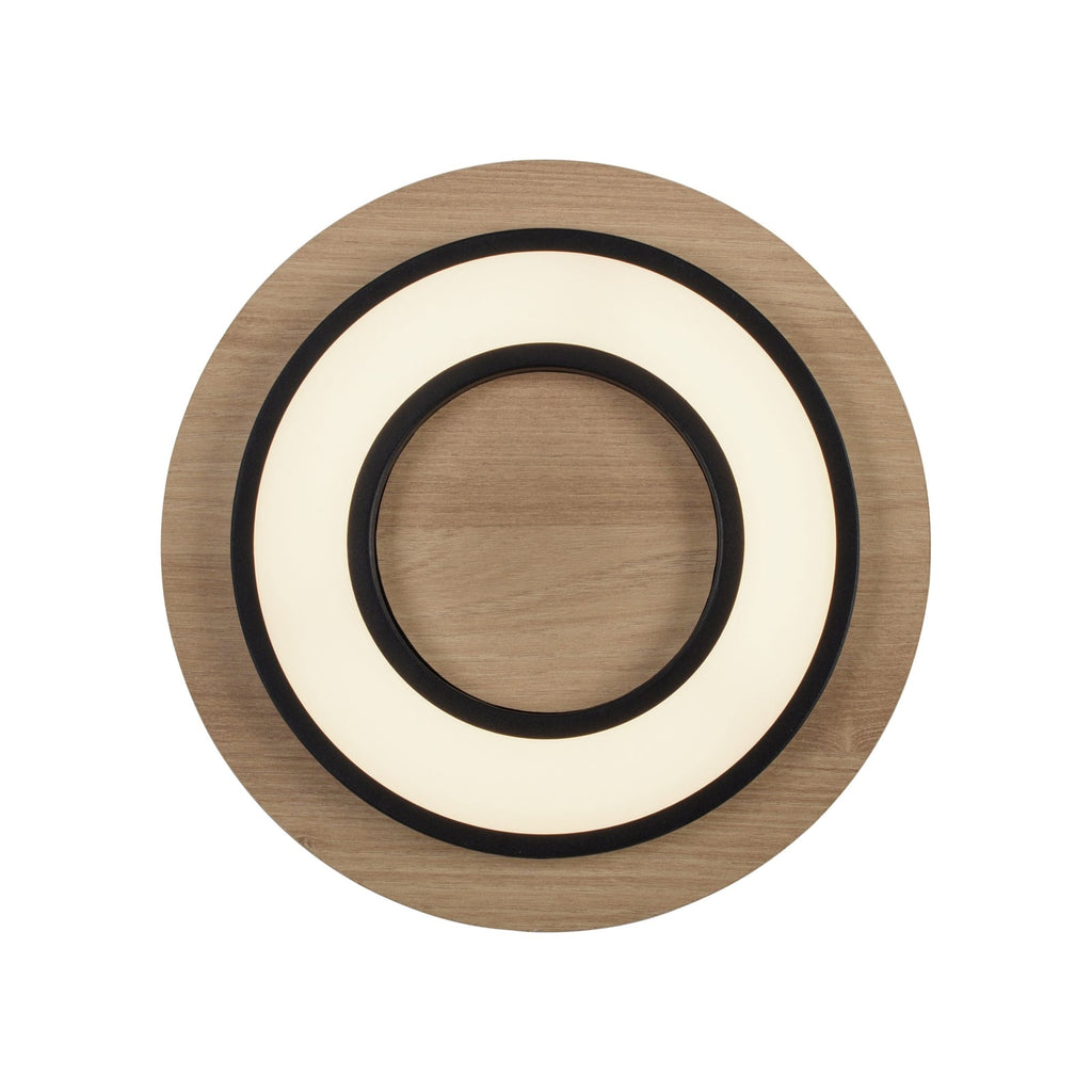 LED taklampe Tola rund tre/svart detalj av LED-lys