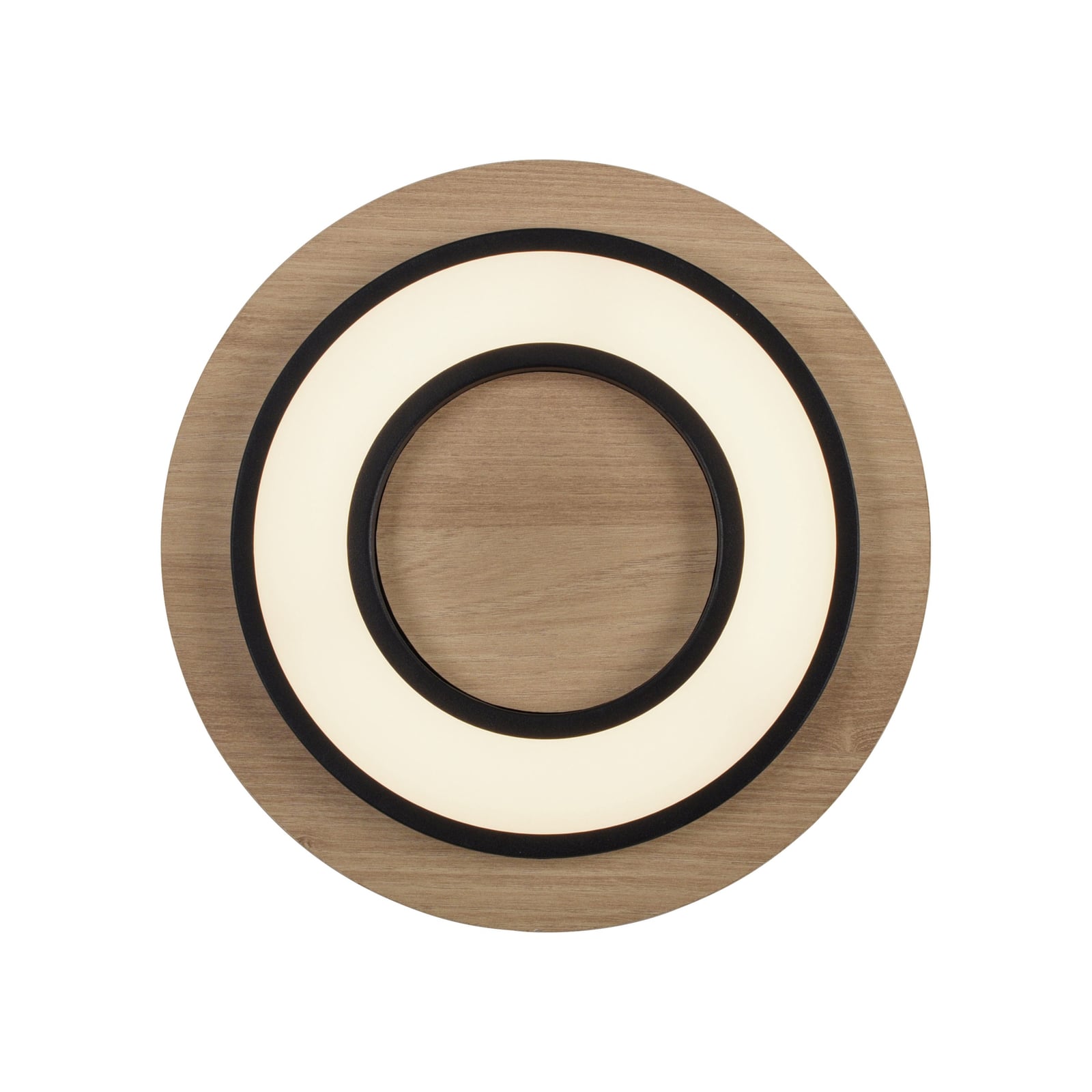 LED taklampe Tola rund tre/svart detalj av LED-lys