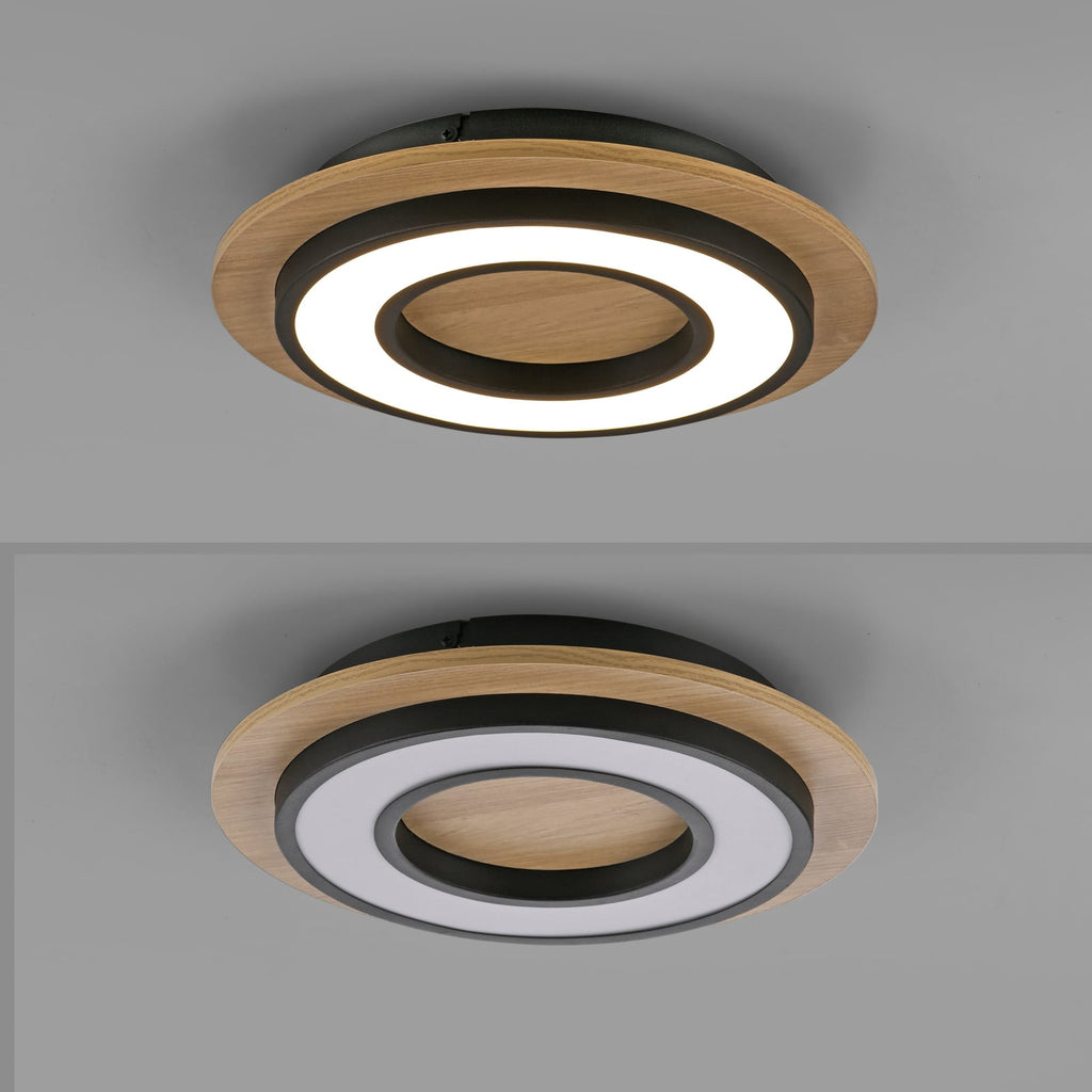 LED taklampe Tola rund tre/svart oversikt