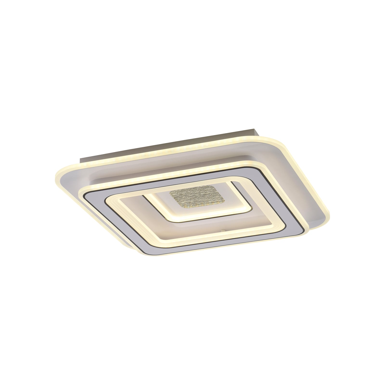 Detalj av LED taklampe Tolago dimbar CCT fjernkontroll 49x49 cm