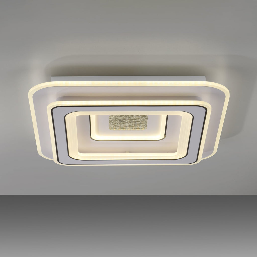 LED taklampe Tolago dimbar CCT fjernkontroll 49x49 cm lysdetalj