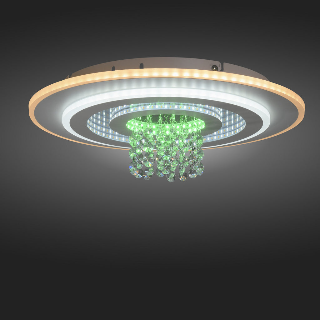 LED taklampe Tolago RGB CCT dimbar hvit Ø39 cm nærbilde av lampe