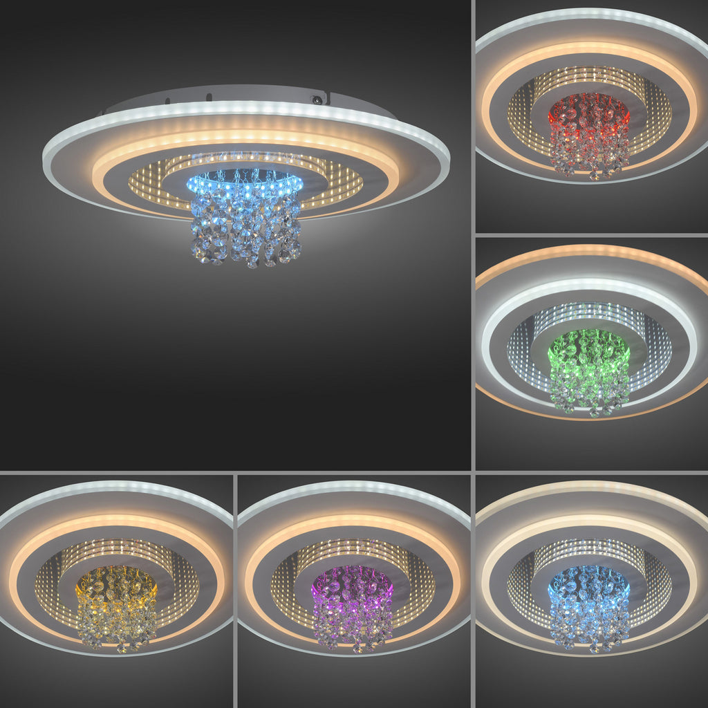 LED taklampe Tolago RGB CCT dimbar hvit Ø39 cm fjernkontroll