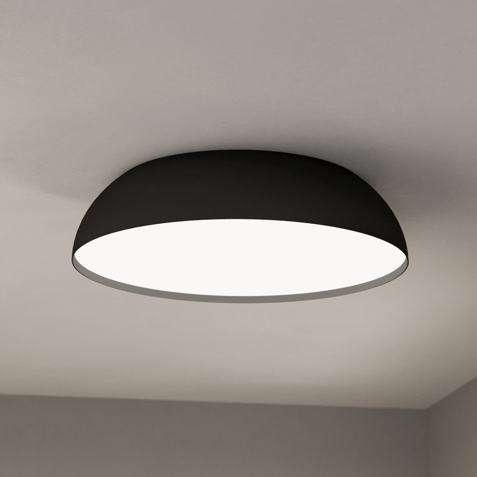 LED taklampe Tollos-Z dimbar Ø55 cm svart CCT RGB forfra
