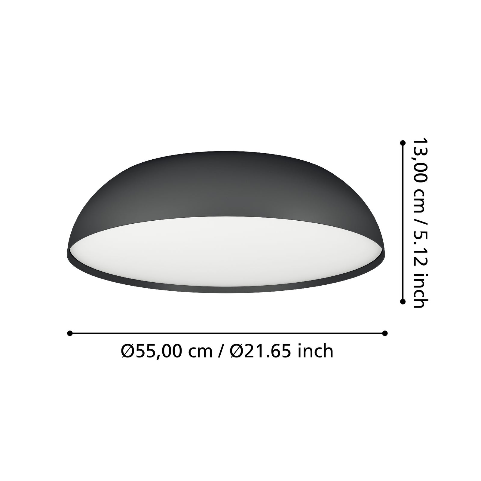 LED taklampe Tollos-Z montert i moderne rom