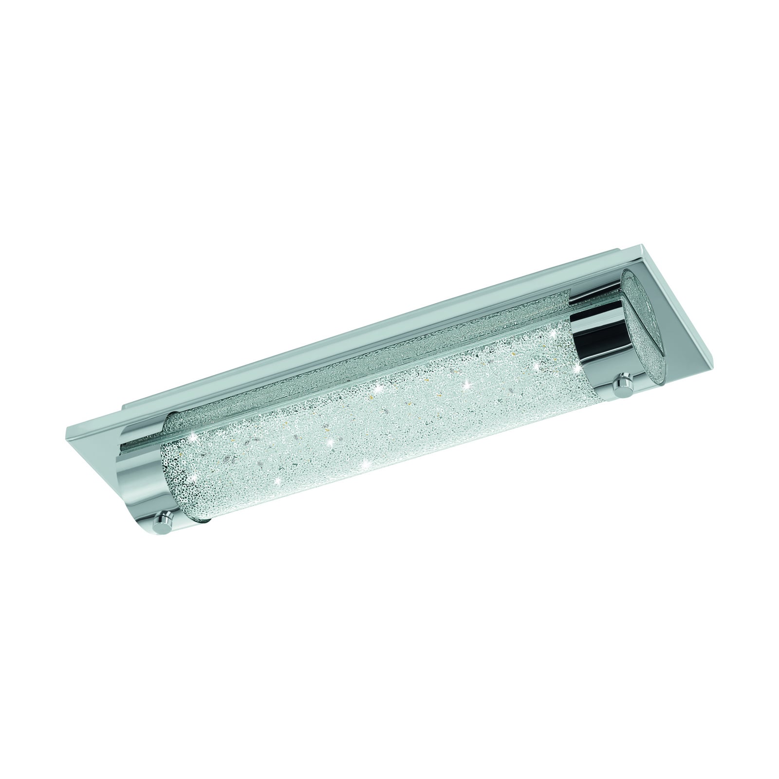LED taklampe Tolorico glass krystalleffekt 35 cm IP44 detalj av krystalleffekt