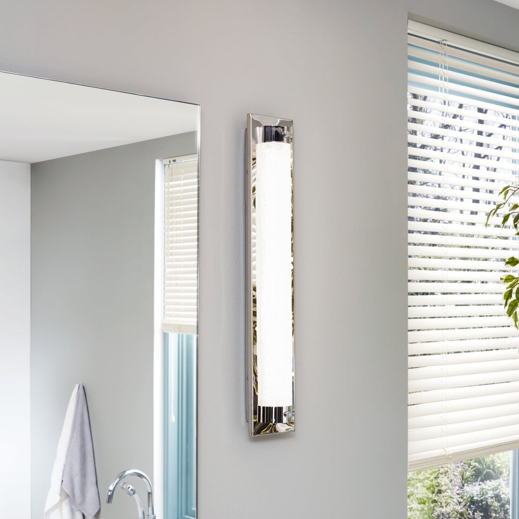 LED-taklampe Tolorico krystallglass rustfritt stål 57 cm forfra