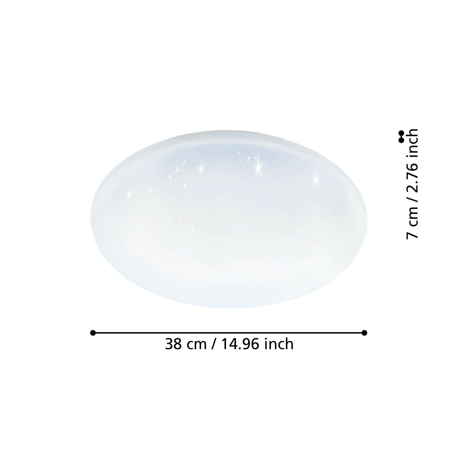 Detalj av LED taklampe Totari-Z krystalleffekt