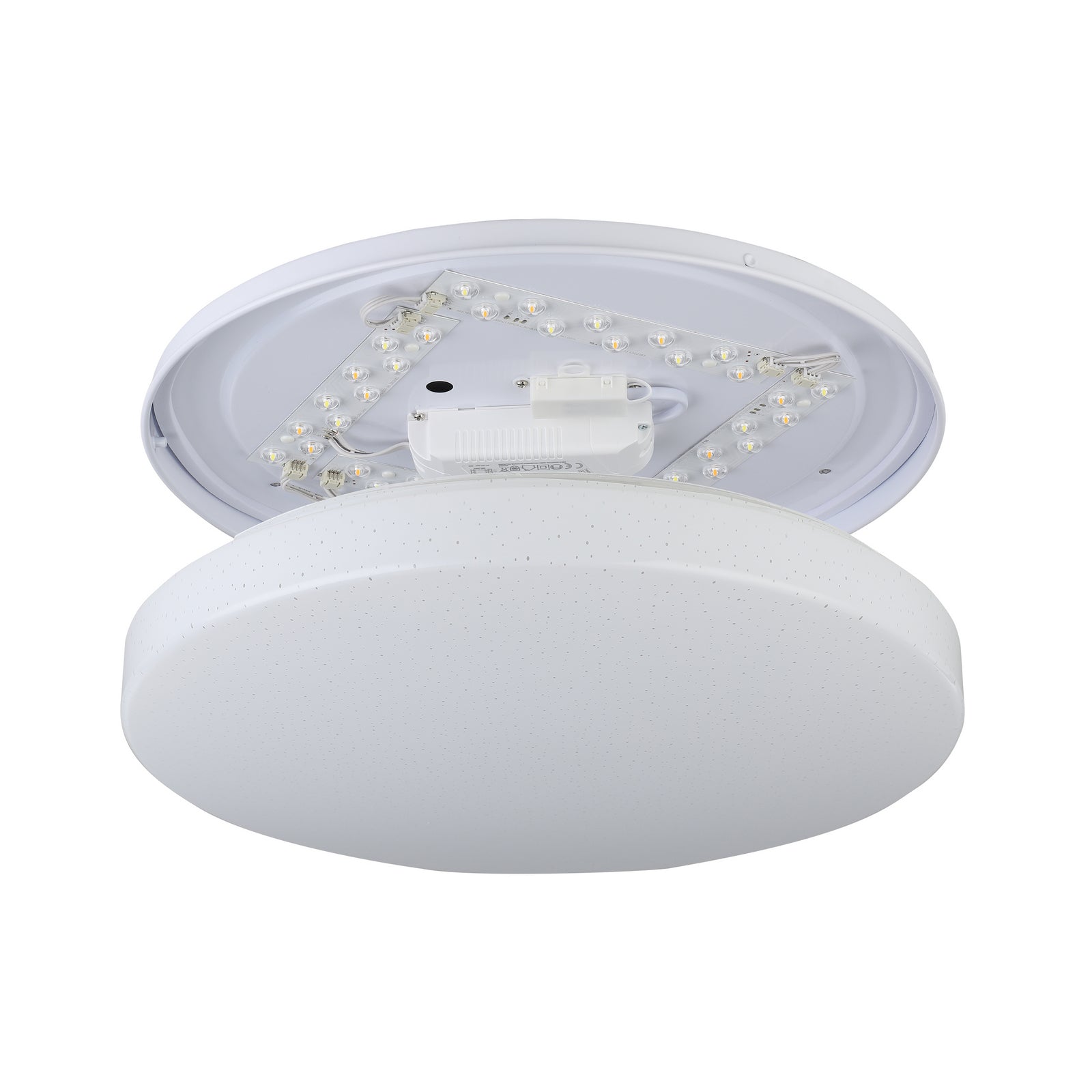 Nærbilde av LED taklampe Totari-Z krystalleffekt