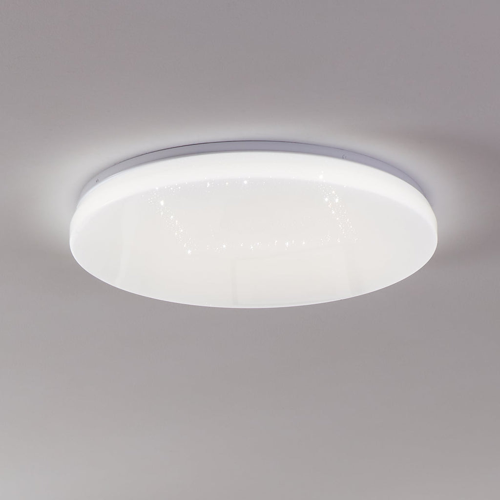 LED taklampe Totari-Z smart dimbar krystalleffekt Ø56 cm forfra