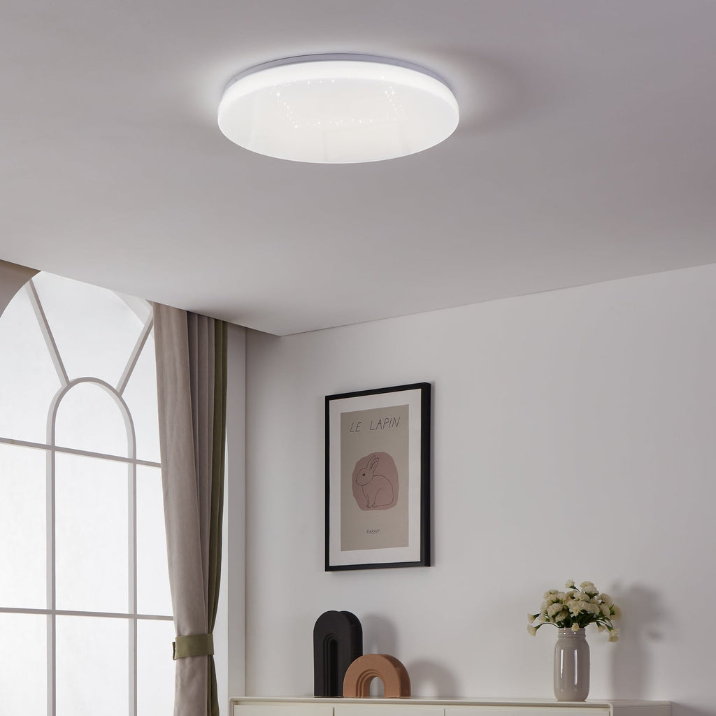 LED taklampe Totari-Z smart dimbar krystalleffekt Ø56 cm bakside