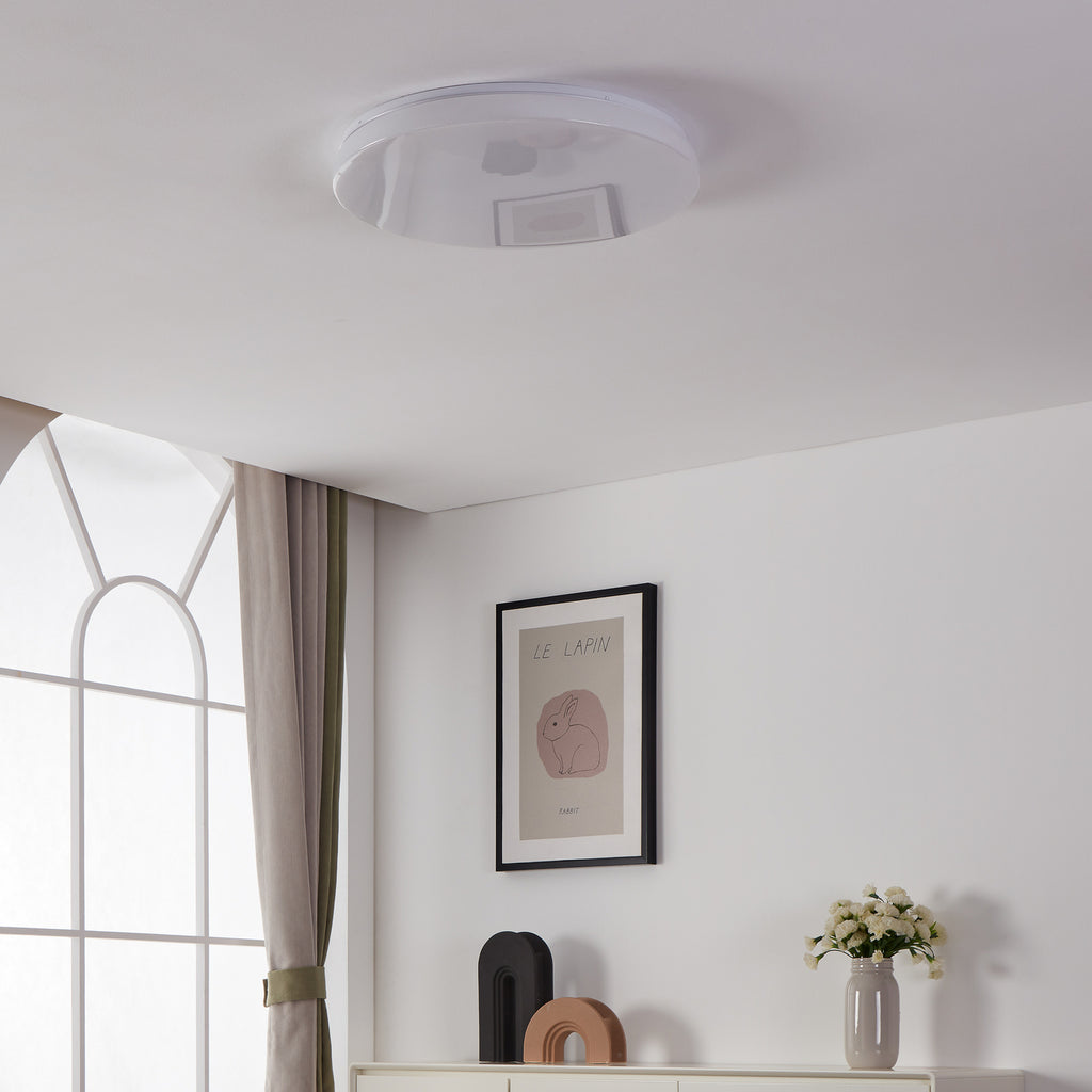 LED taklampe Totari-Z smart dimbar krystalleffekt Ø56 cm appstyring skjermbilde