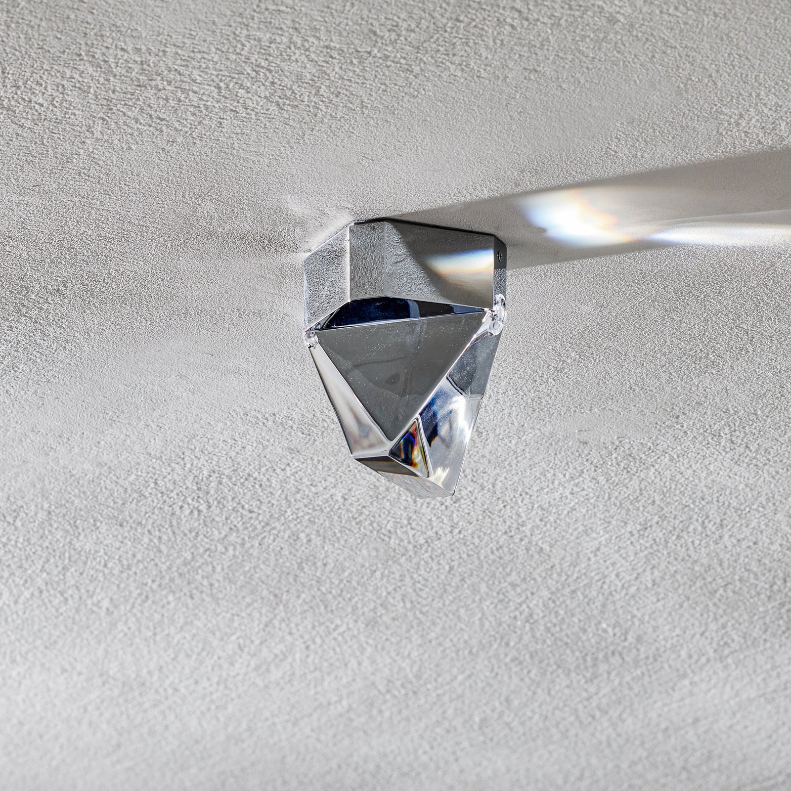 Bakside av LED taklampe Tripla krystallglass dimbar aluminium