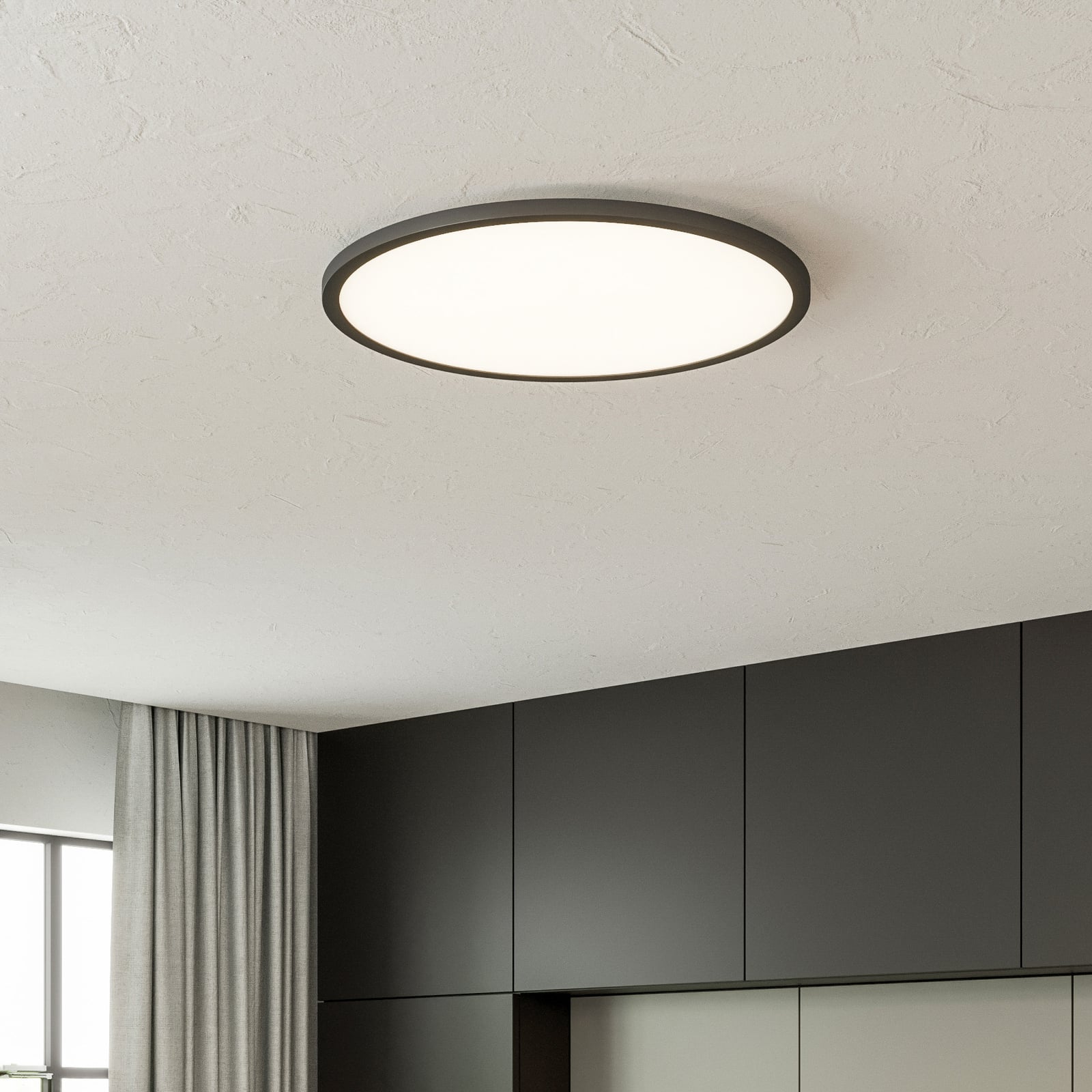 LED taklampe Tuco CCT dimbar svart Ø50 cm bakside