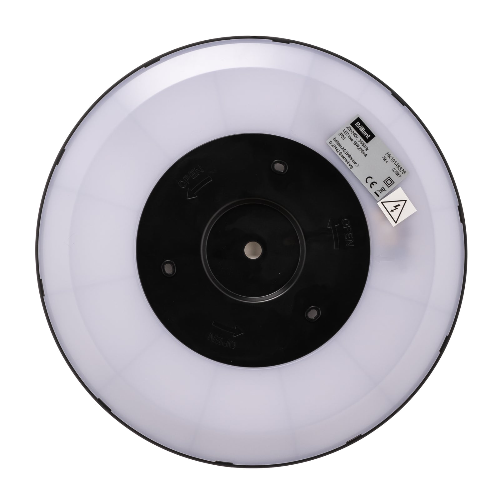 LED taklampe Tuco dimbar svart med dimmer knapp
