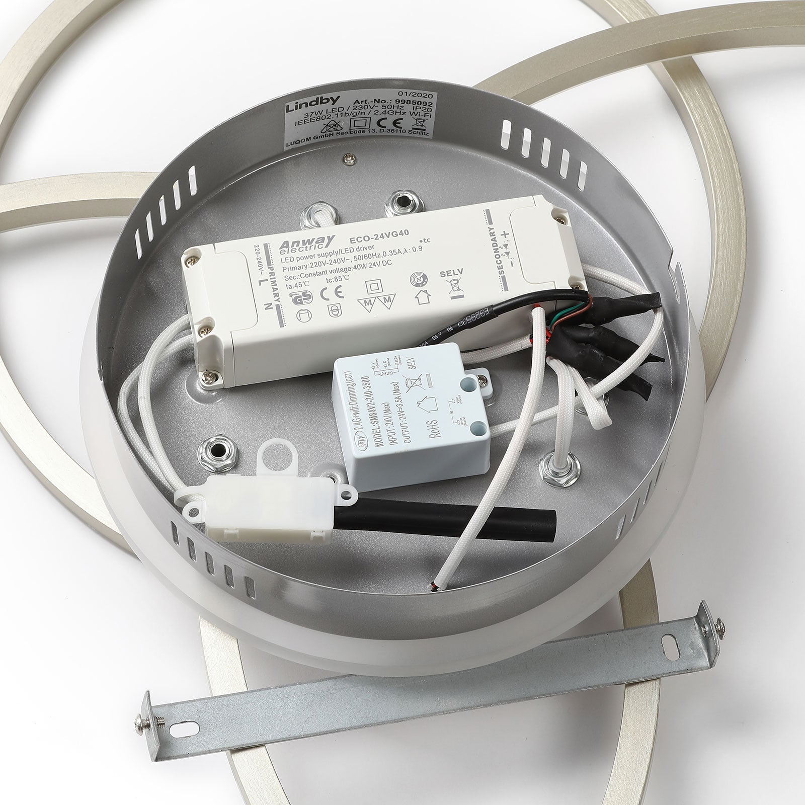 LED taklampe Tula smart dimbar CCT fjernkontroll 40W installasjon