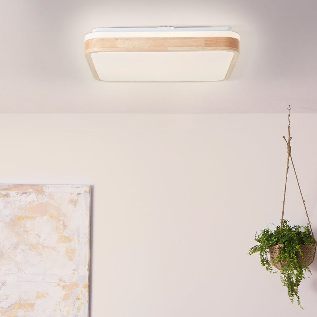 LED taklampe Tumeo tre 39,5x39,5 cm 24W varmhvit forfra