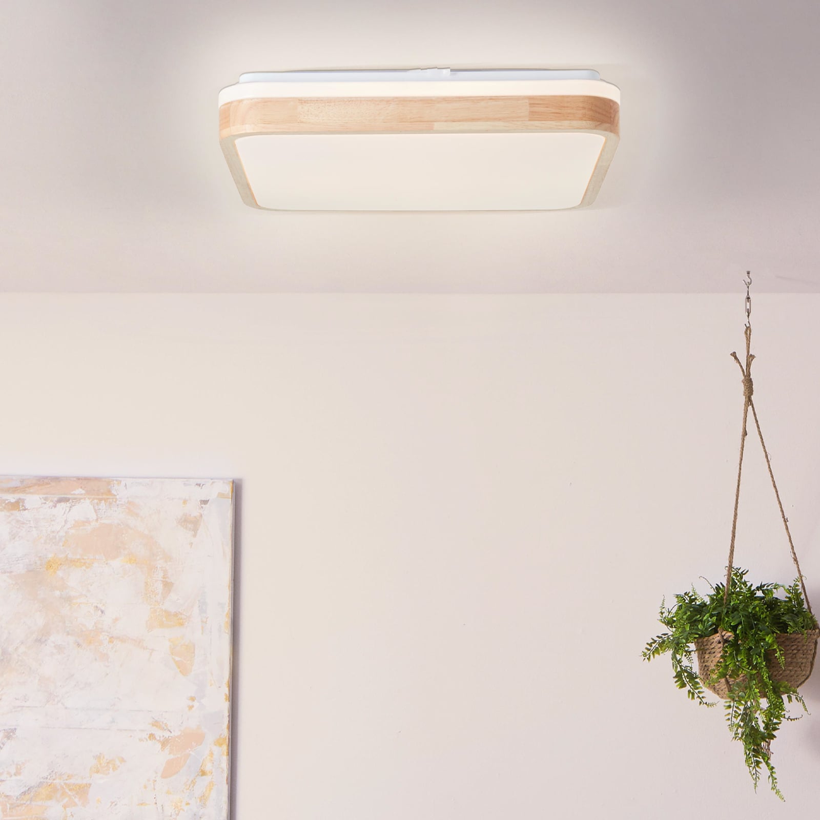 LED taklampe Tumeo tre 39,5x39,5 cm 24W varmhvit forfra