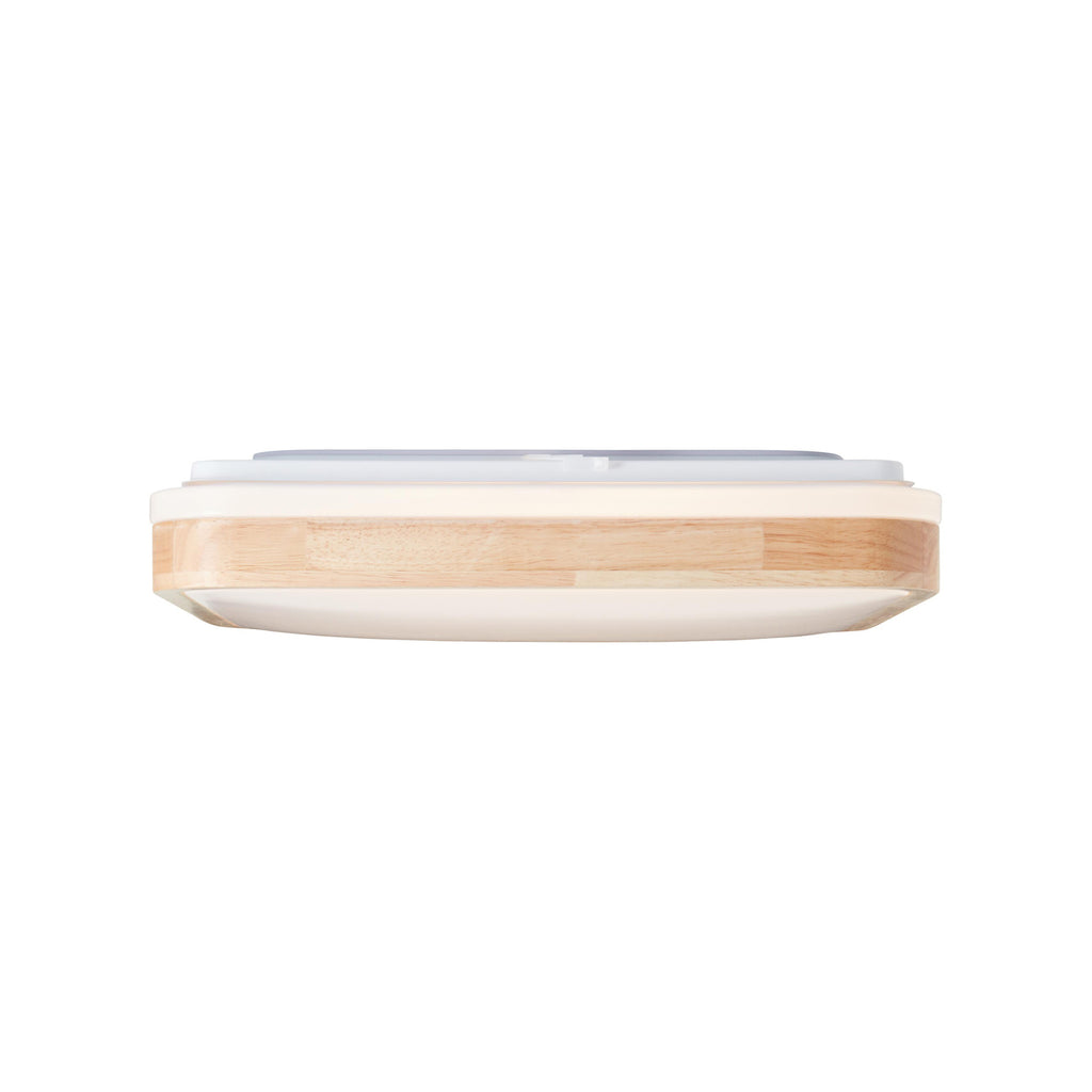 Detalj av LED taklampe Tumeo tre 39,5x39,5 cm 24W varmhvit