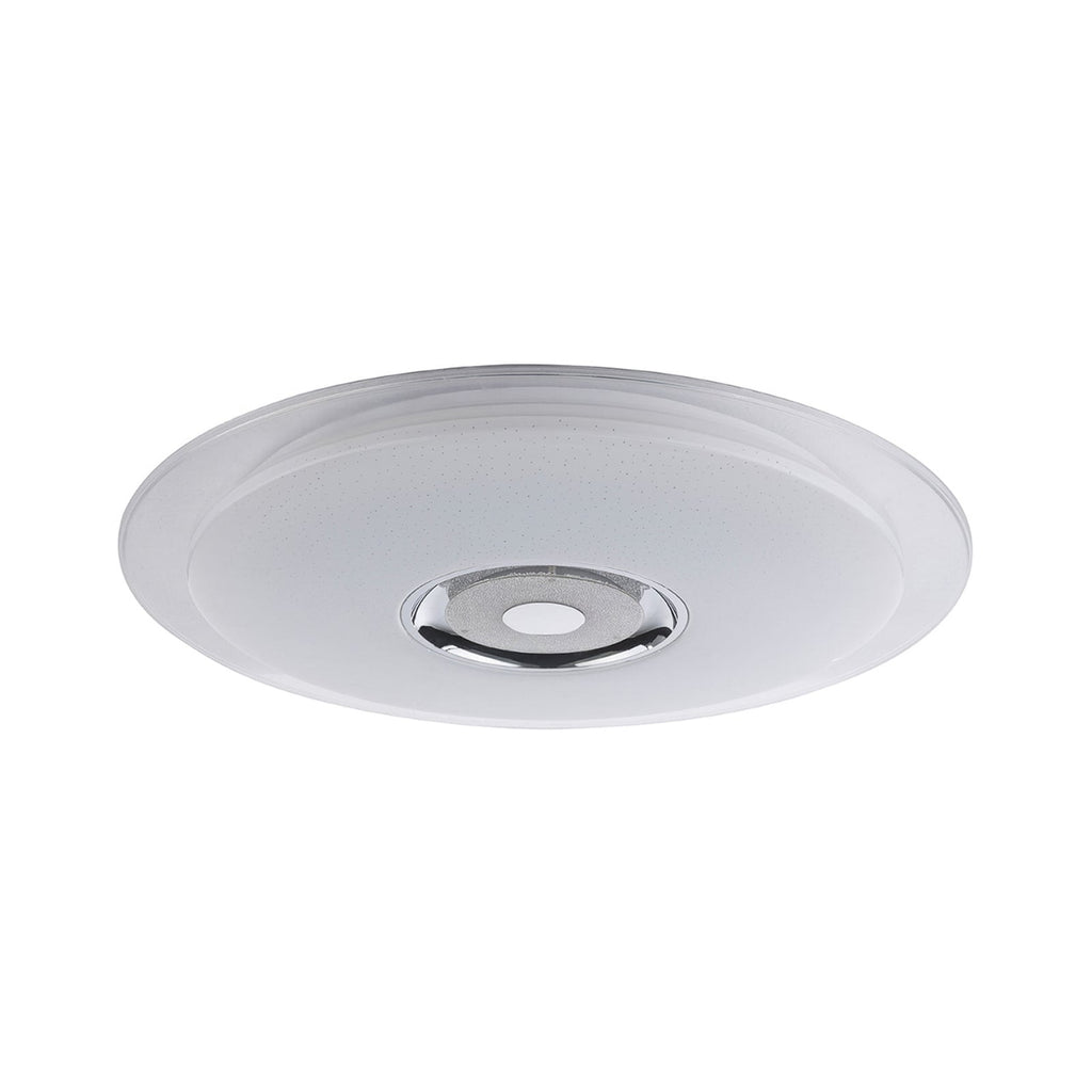 Detalj av LED taklampe Tune RGB med høyttaler dimbar Ø60 cm