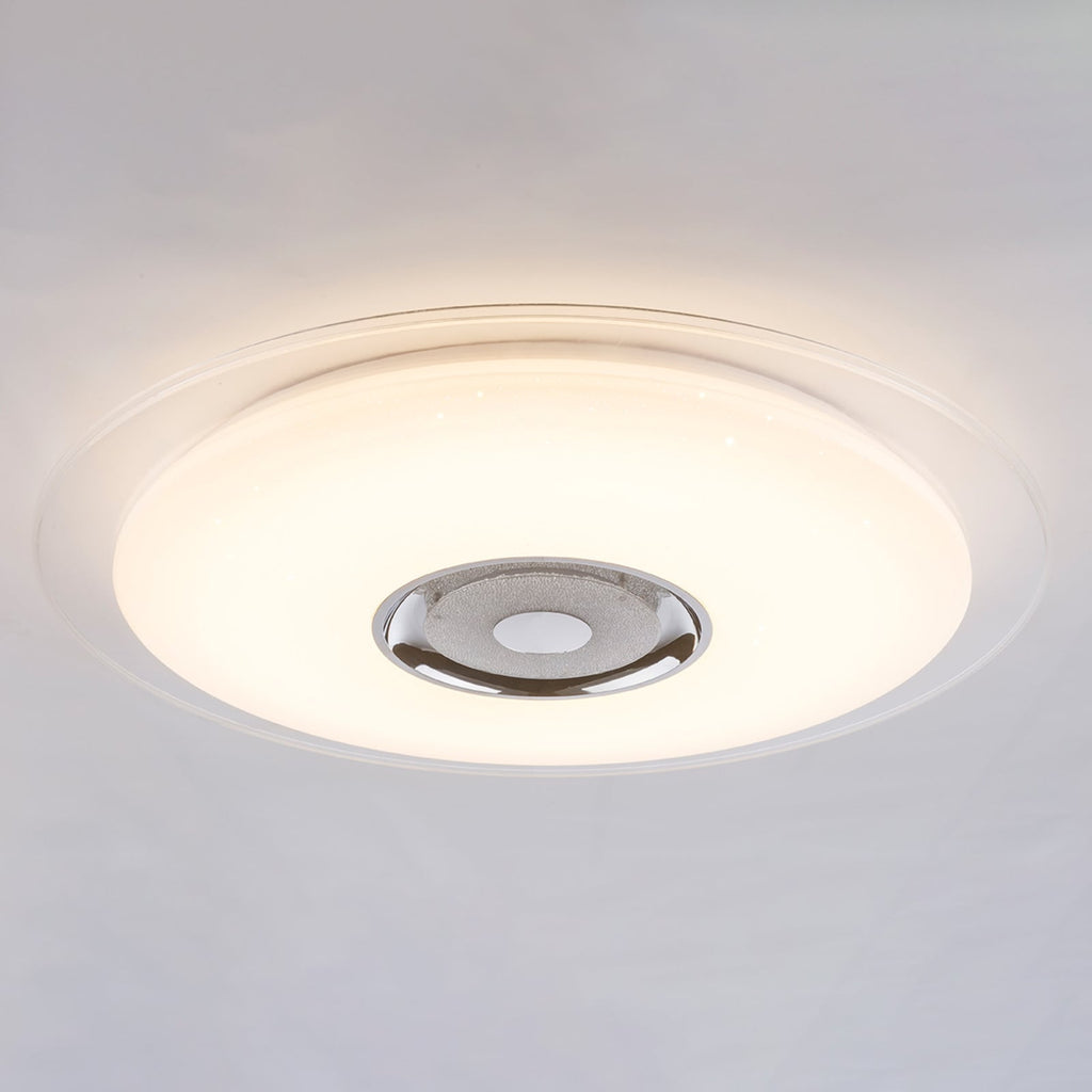 LED taklampe Tune RGB med høyttaler dimbar Ø60 cm lysdetalj