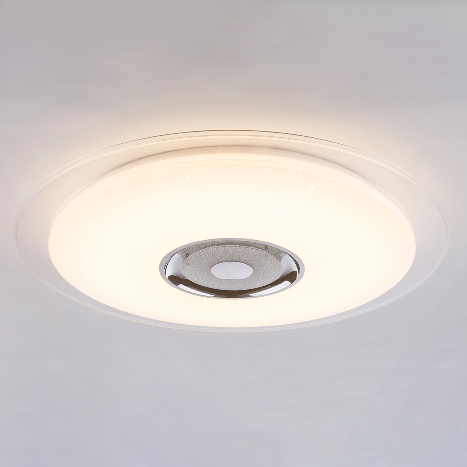 LED taklampe Tune RGB med høyttaler dimbar Ø60 cm lysdetalj