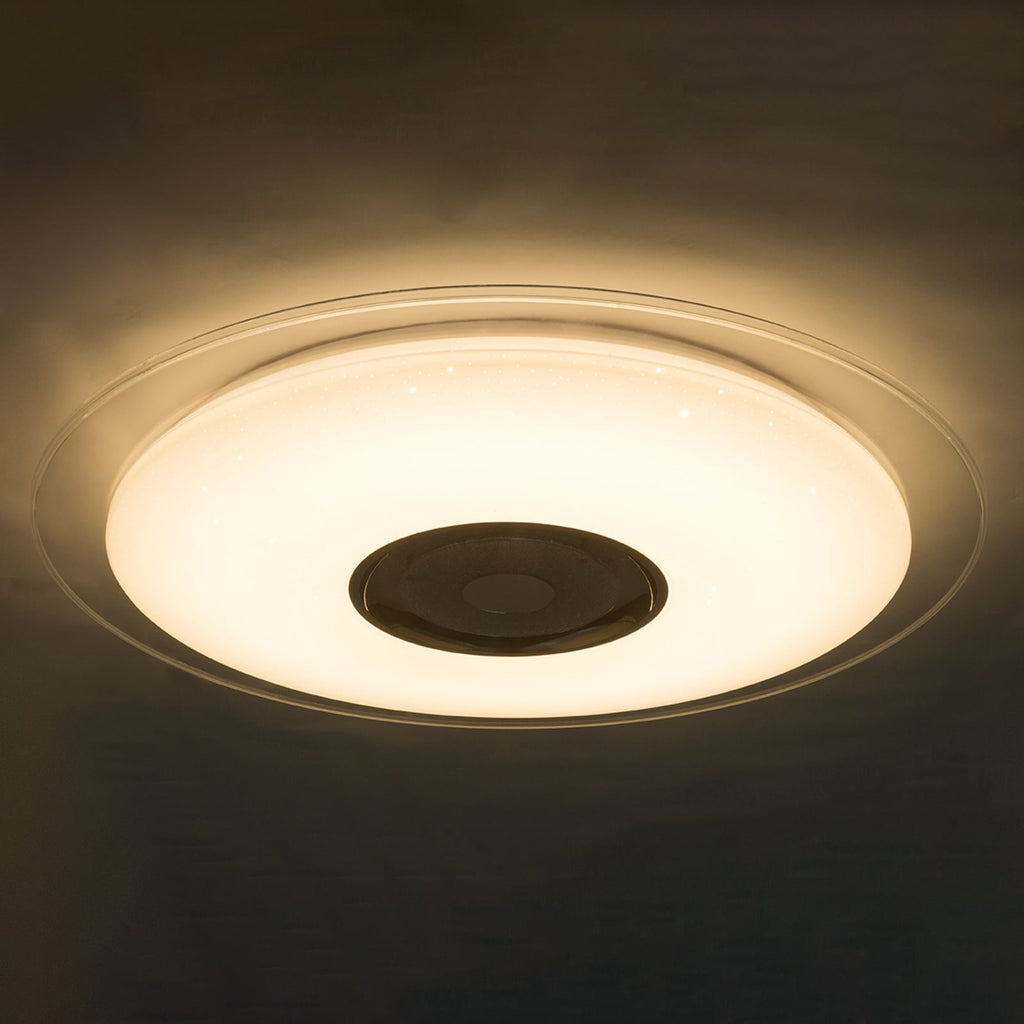 LED taklampe Tune RGB med høyttaler dimbar Ø60 cm Bluetooth-funksjon