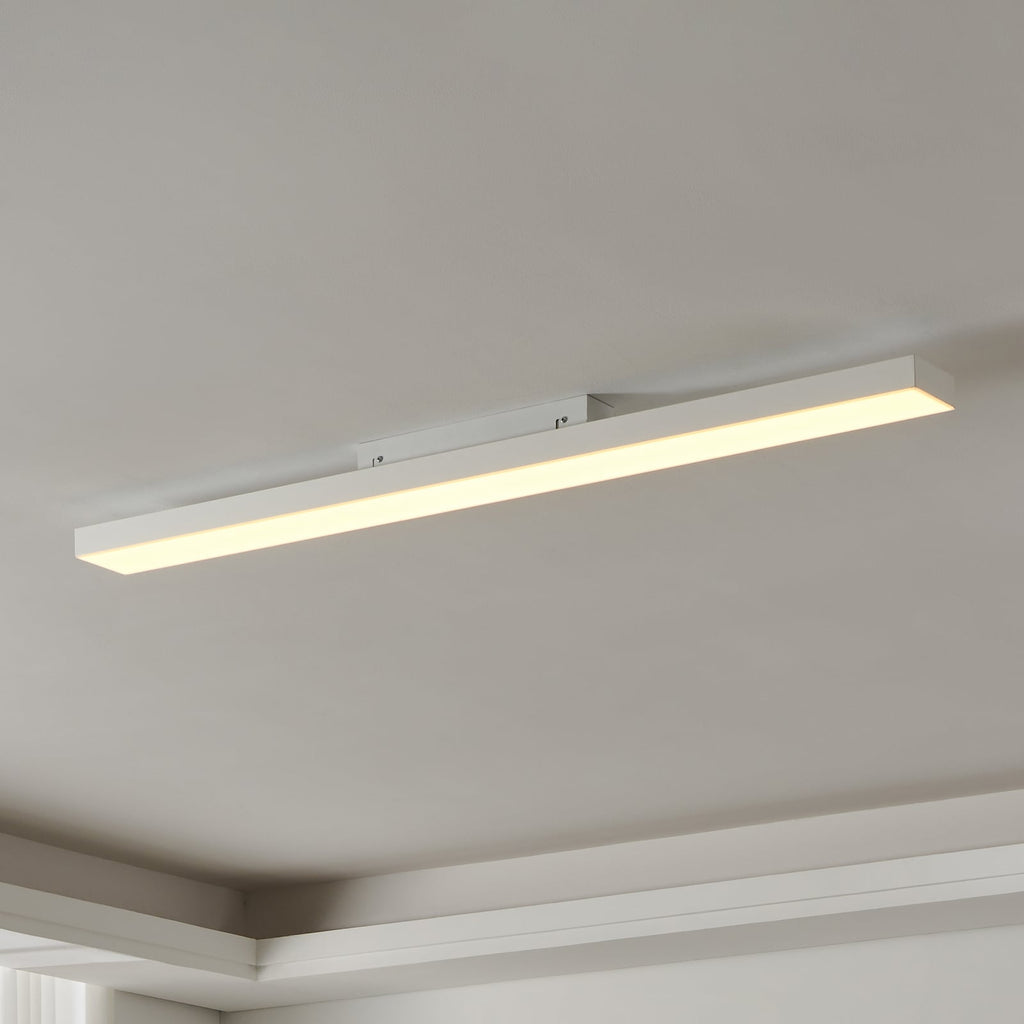 LED taklampe Turcona-Z dimbar RGBW 120x10 cm hvit forfra