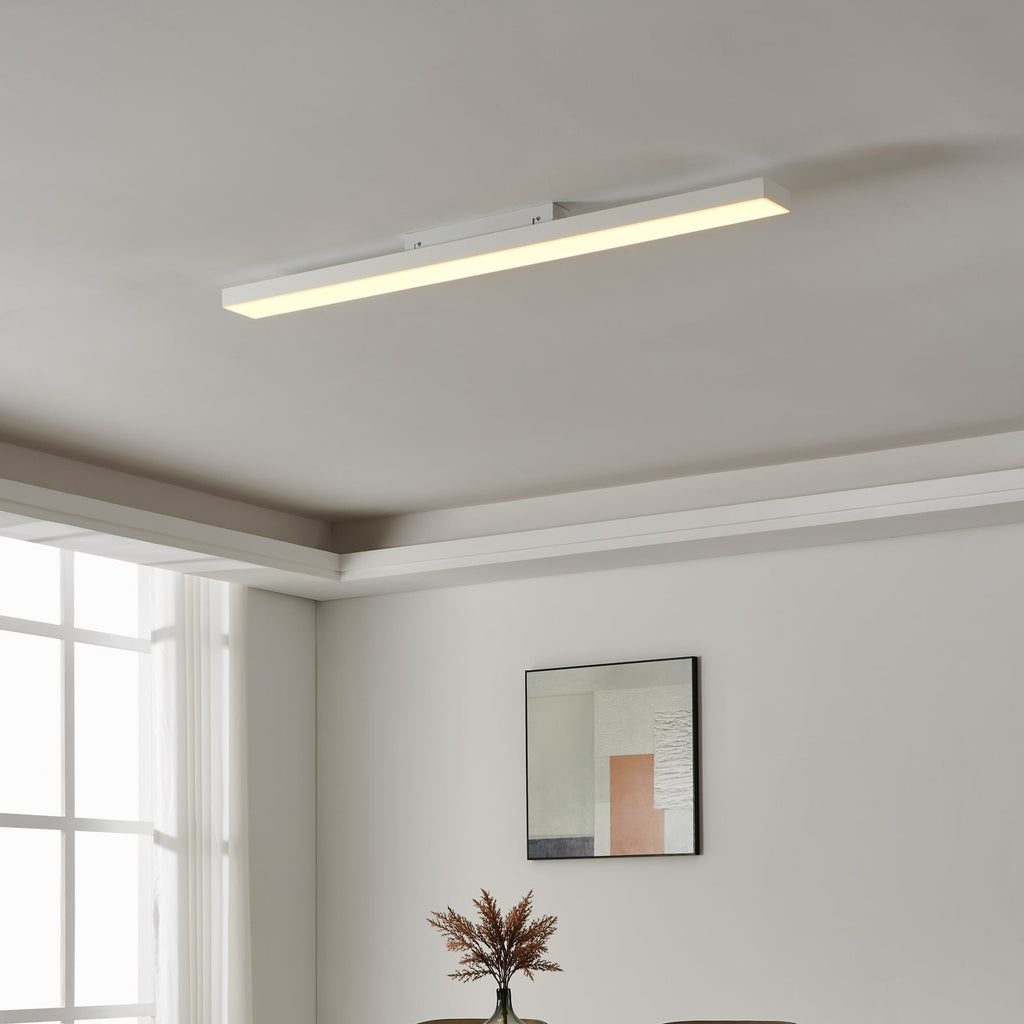 LED taklampe Turcona-Z dimbar RGBW 120x10 cm hvit bakside