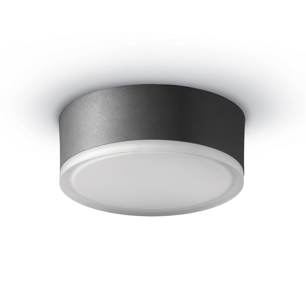 LED taklampe utendørs 1421 grafitt Ø20,5 cm IP65 forfra