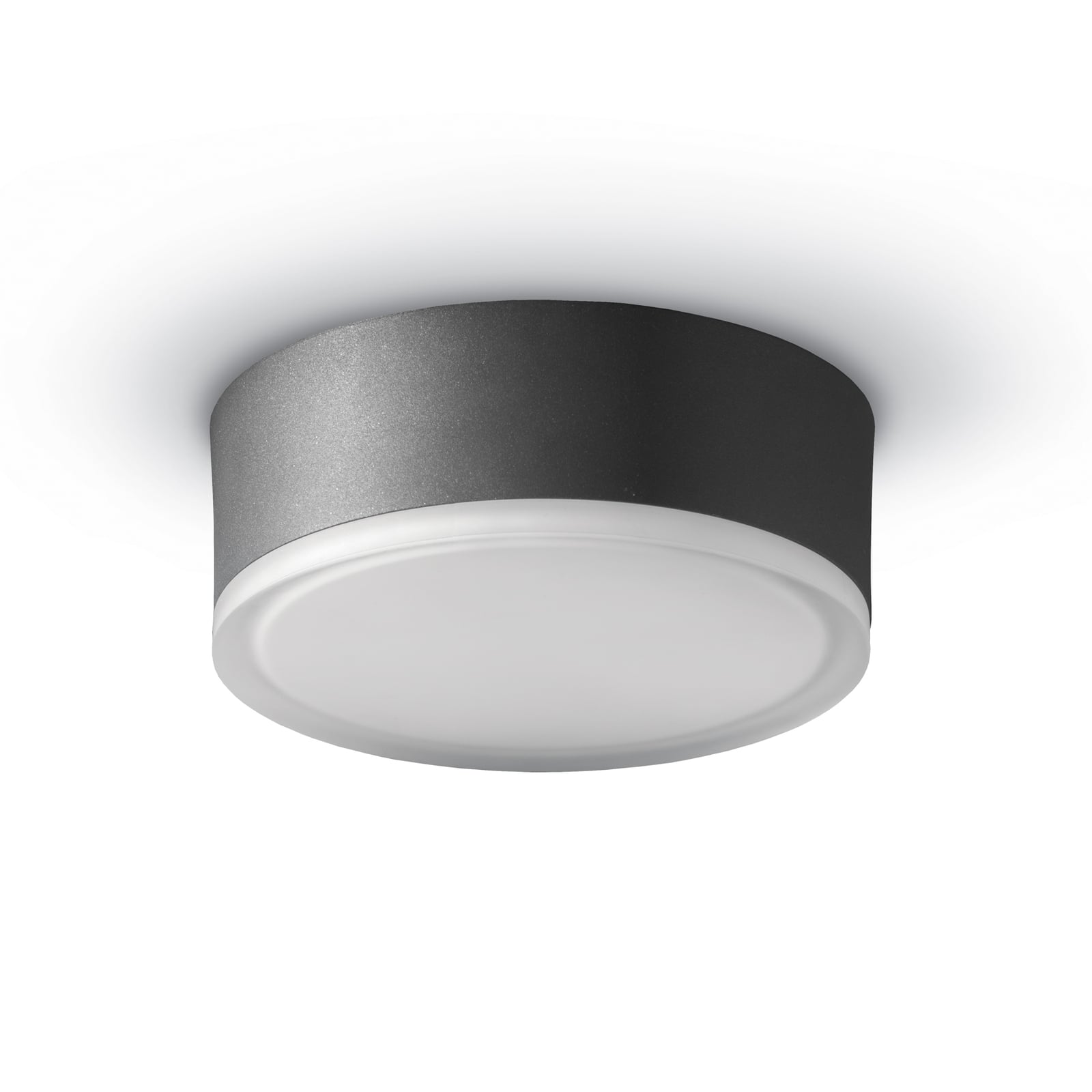 LED taklampe utendørs 1421 grafitt Ø20,5 cm IP65 forfra