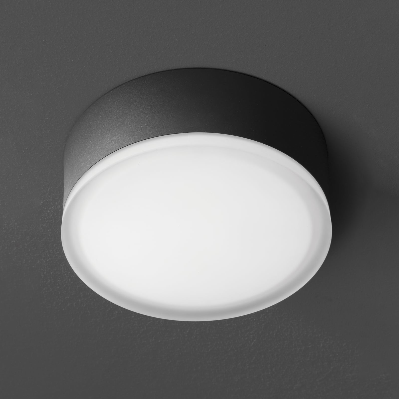 LED taklampe utendørs 1421 grafitt Ø20,5 cm IP65 bakside