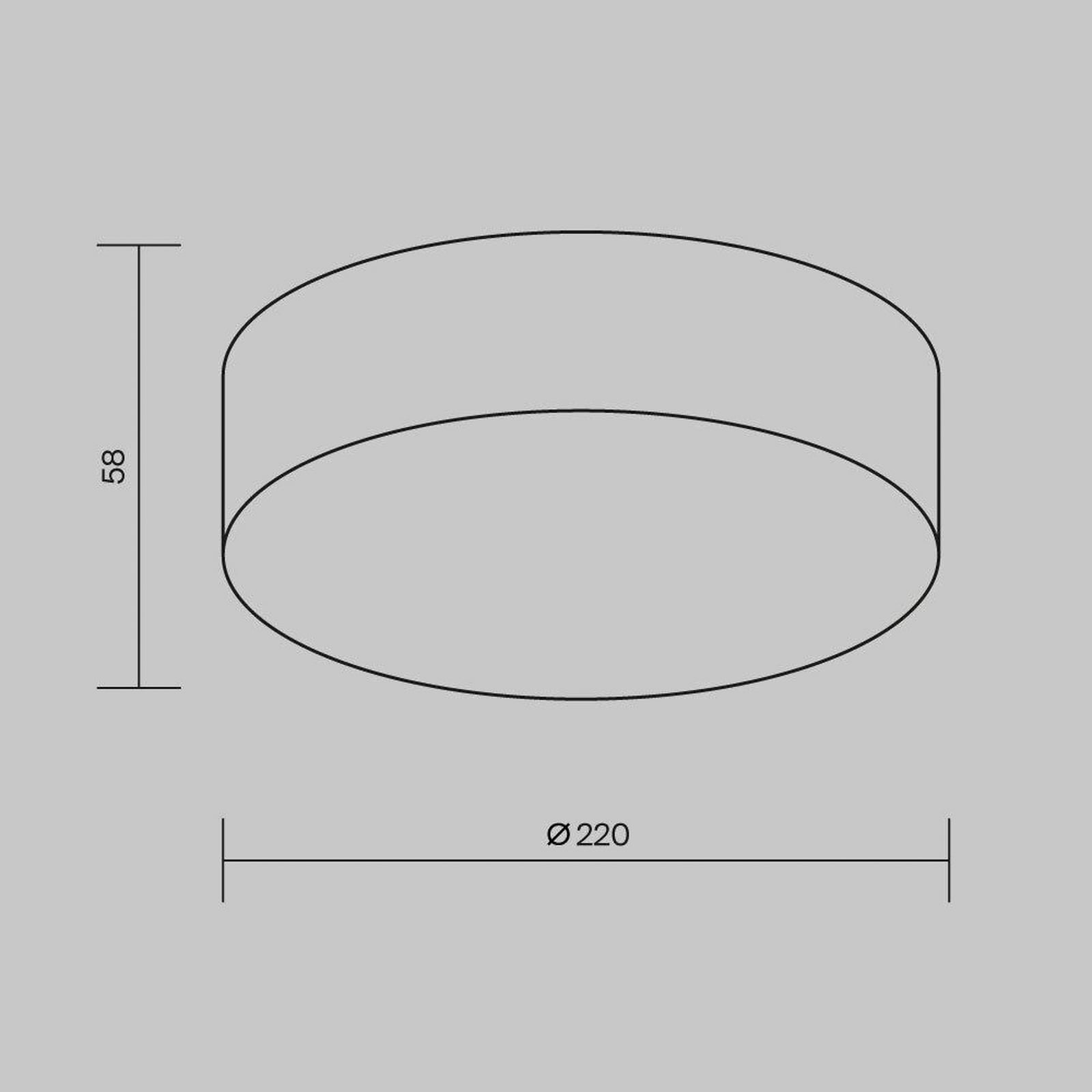 LED taklampe utendørs Zon svart Ø22 cm IP65 30W detalj