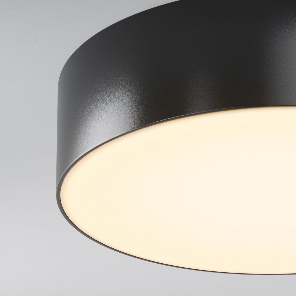 LED taklampe utendørs Zon svart Ø22 cm IP65 30W nærbilde