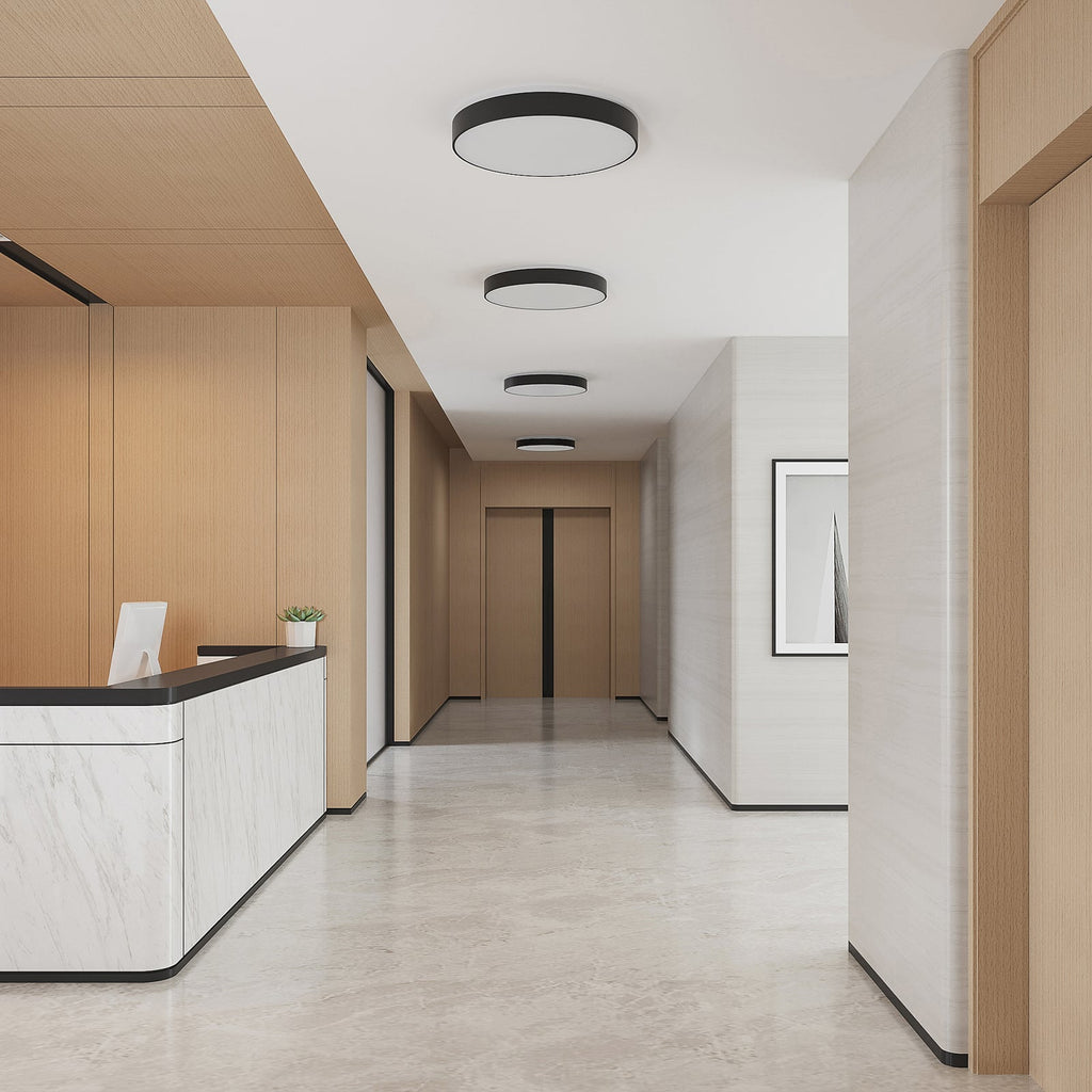 LED taklampe Vanida dimbar svart Ø60 cm detalj av ramme