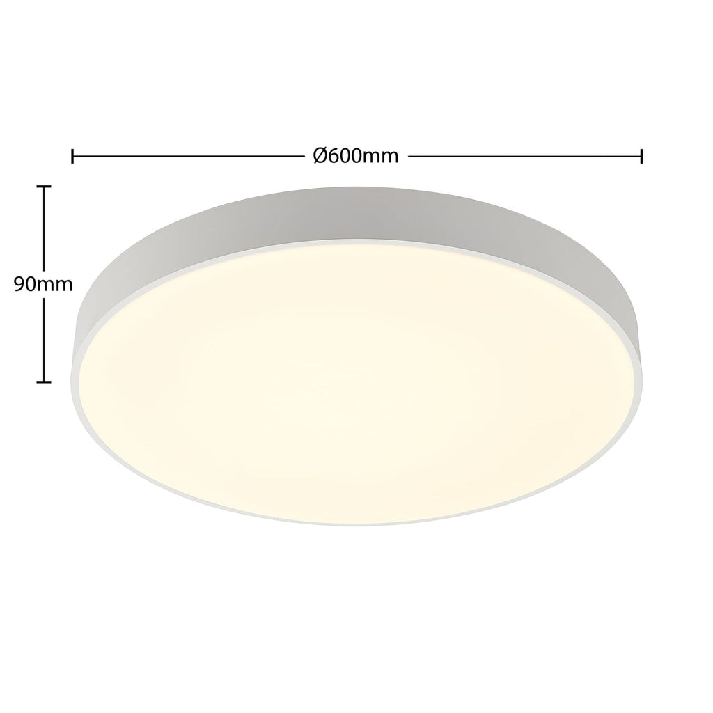 LED taklampe Vanida opp og ned dimbar hvit Ø60 cm 57W sideprofil