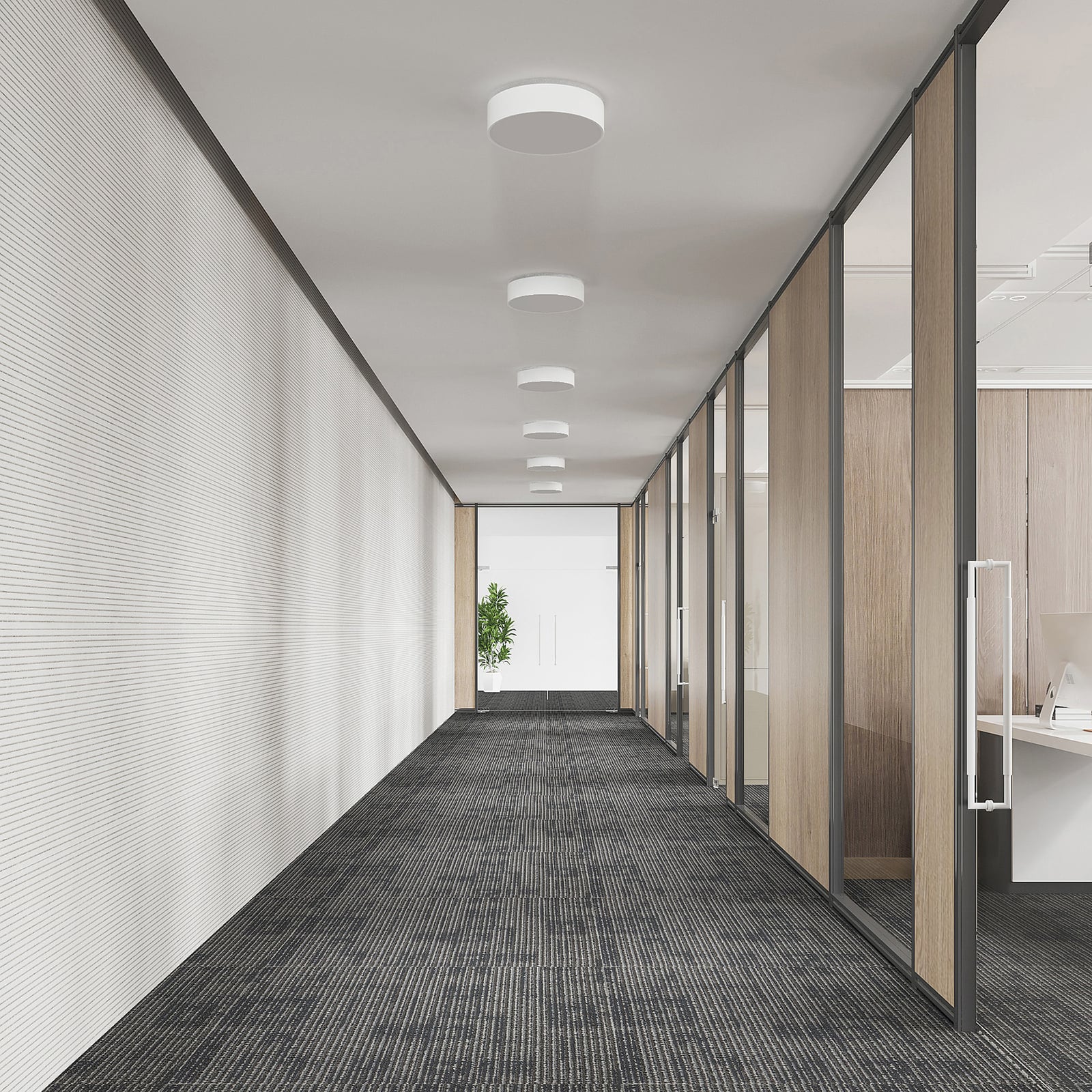 LED taklampe Vanida opp og ned hvit Ø40 cm bakside
