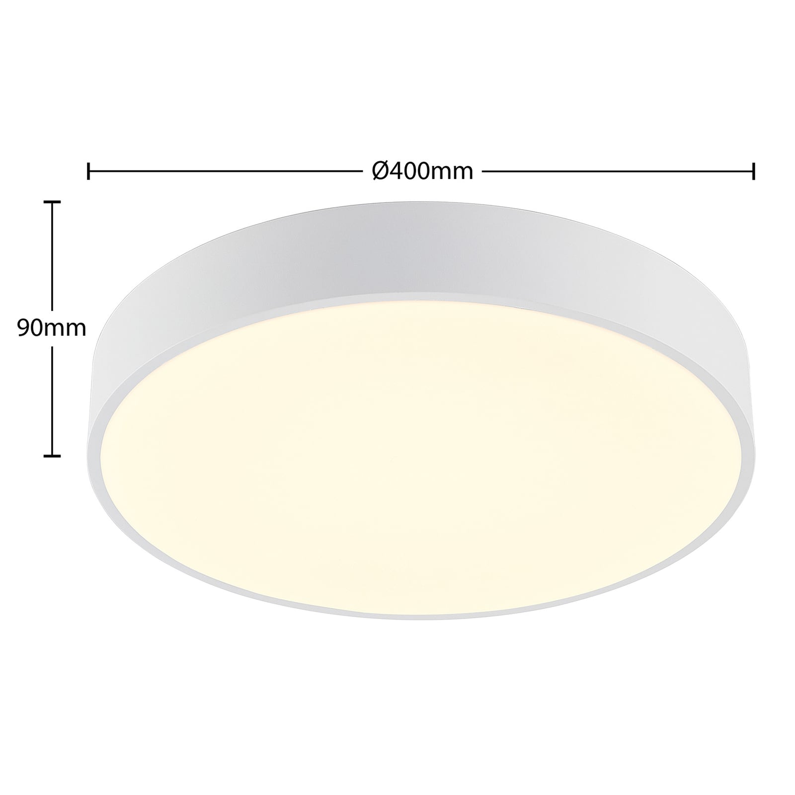 Montert LED taklampe Vanida opp og ned hvit Ø40 cm i rom