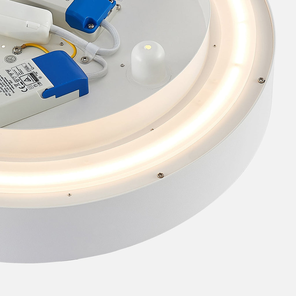 LED taklampe Vanida opp og ned hvit Ø40 cm monteringsdetalj