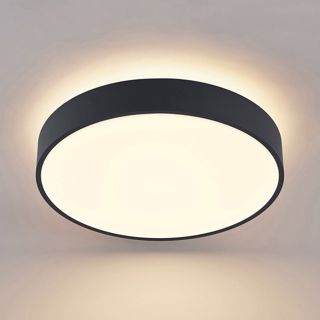 LED-taklampe Vanida svart opp og ned Ø40 cm 30W nærbilde akryl diffuser