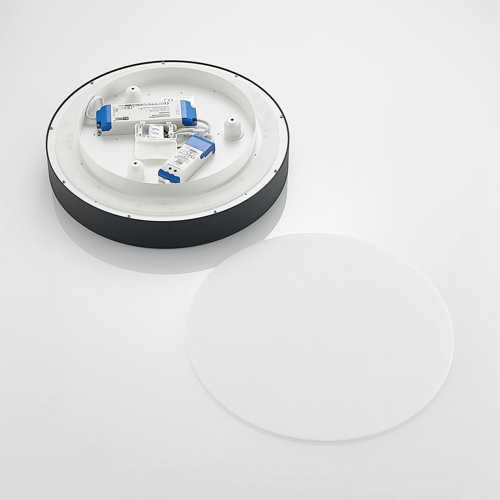 LED-taklampe Vanida svart opp og ned Ø40 cm 30W sideprofil