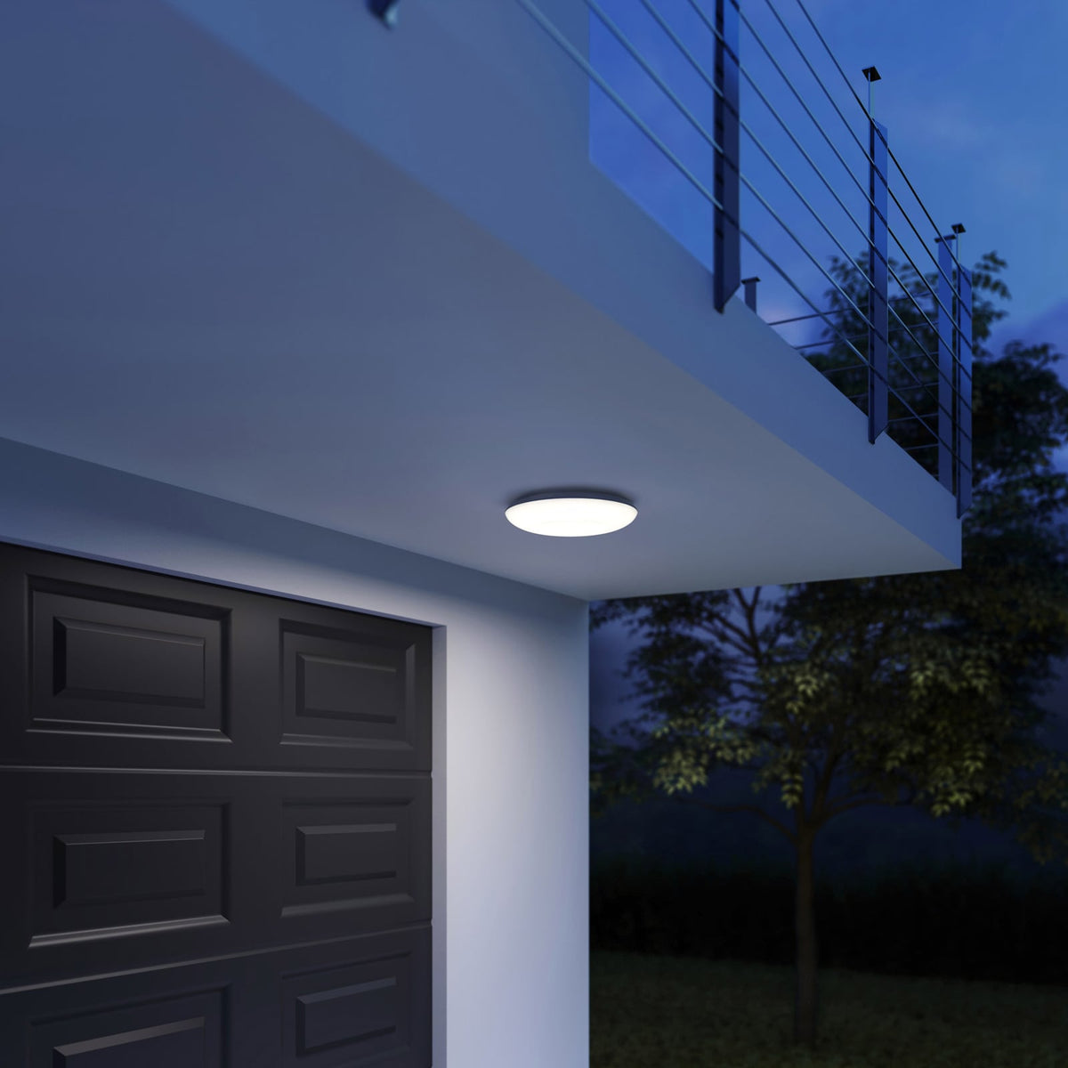 LED taklampe Vario Quattro med bevegelsessensor bakside