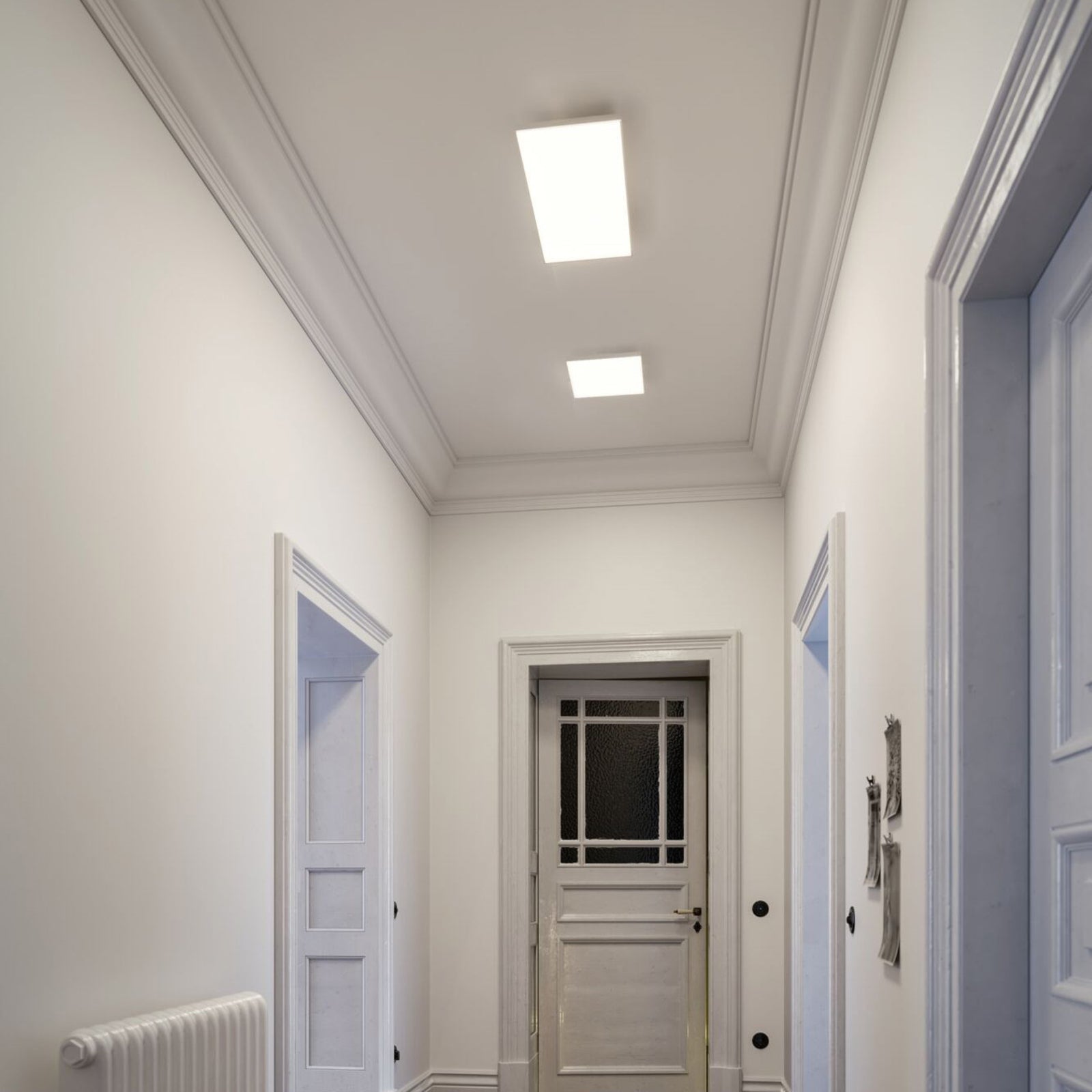 LED-taklampe Velora matt hvit lysbilde