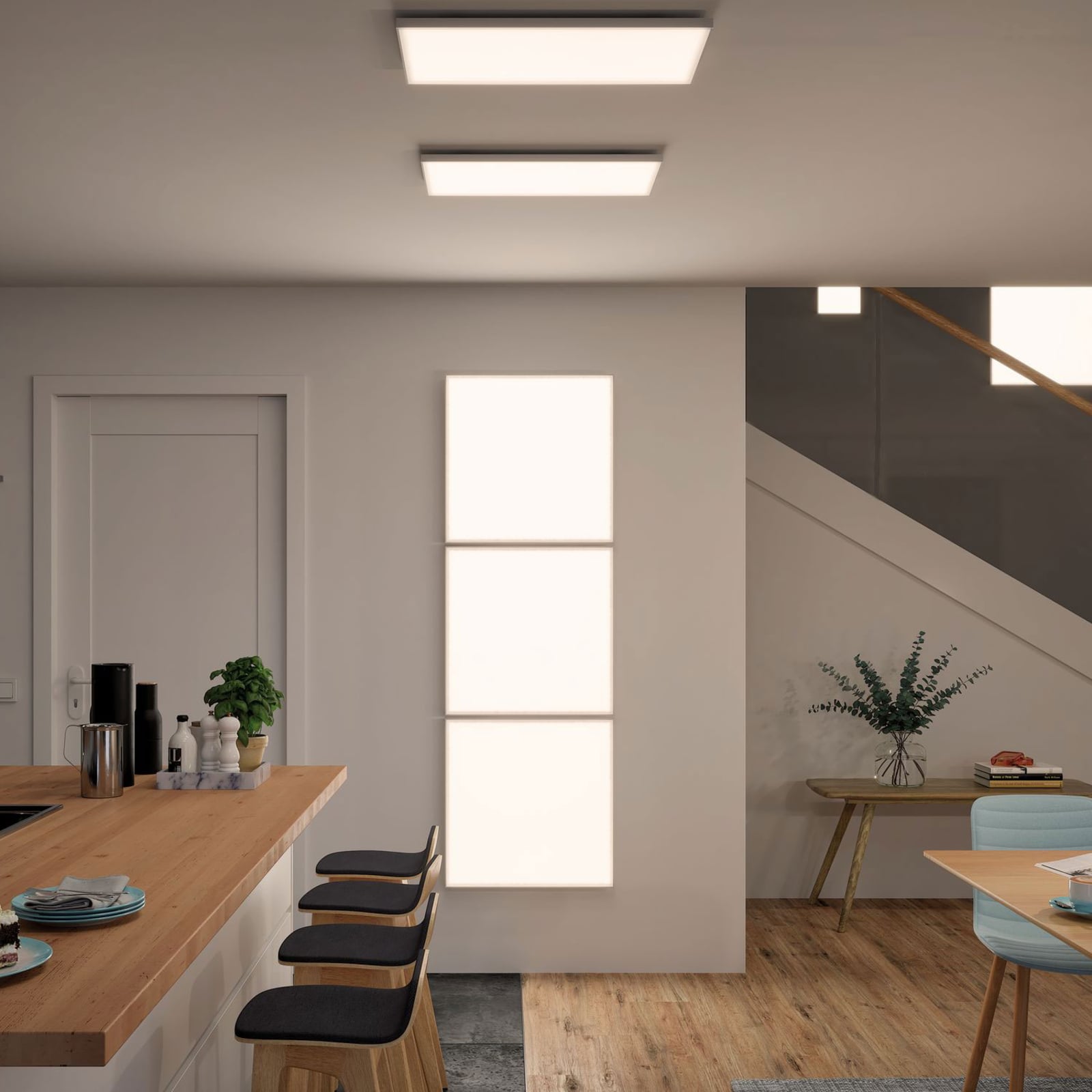 LED-taklampe Velora matt hvit monteringsdetalj