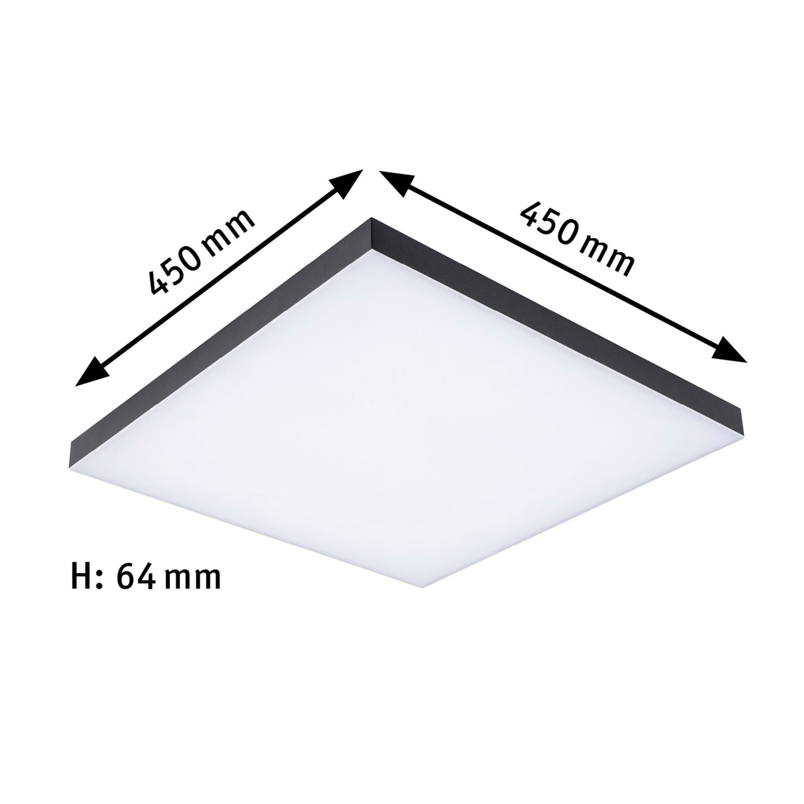 LED taklampe Velora Rainbow RGBW med fjernkontroll sideprofil