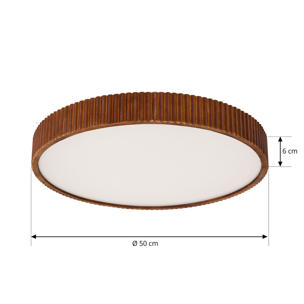 Detalj av LED taklampe Velua CCT tre/hvit