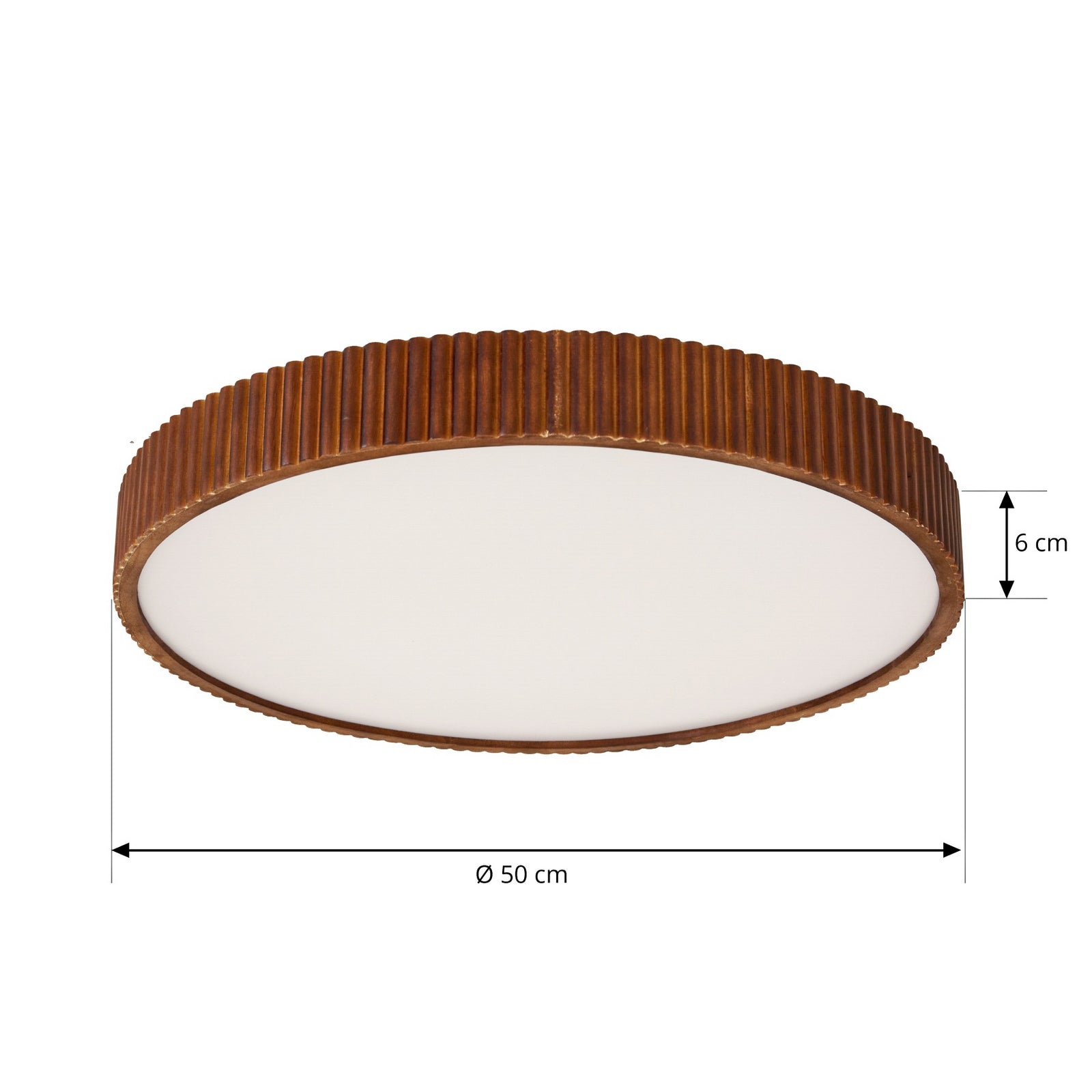 Detalj av LED taklampe Velua CCT tre/hvit