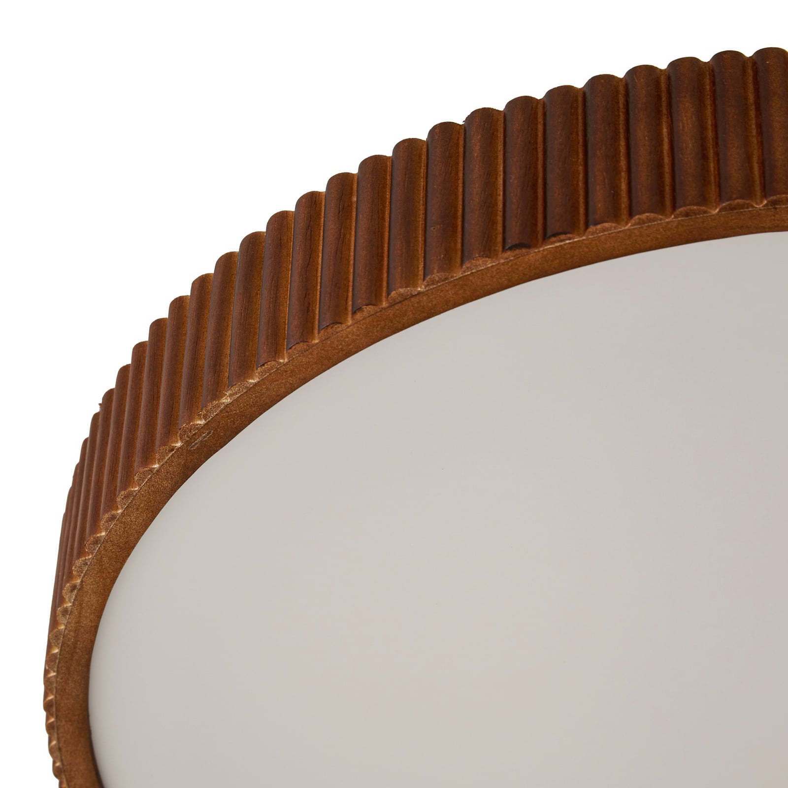 Sidevisning av LED taklampe Velua CCT tre/hvit